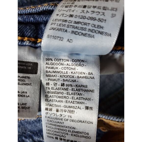 Levi's 501 Women 32 Denim Shorts Distressed Cut-offs 4 Medium Wash Frayed Jean - Picture 6 of 11